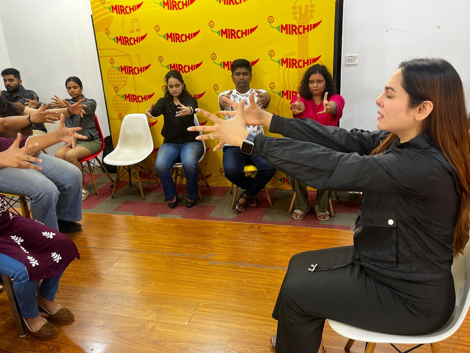 Group chakra healing session led by Vibha Jain in Mumbai
